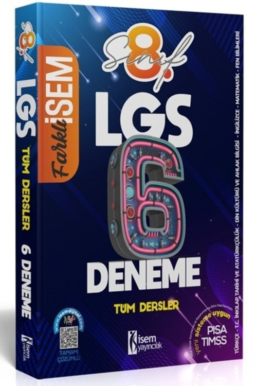 Isem Yayınları Farklı Isem 8. Sınıf Tüm Dersler Dijital Çözümlü 6 Deneme