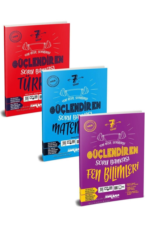 7.Sınıf Güçlendiren Türkçe-Matematik Ve Fen Bilimleri Soru Bankası Seti 3 Kitap