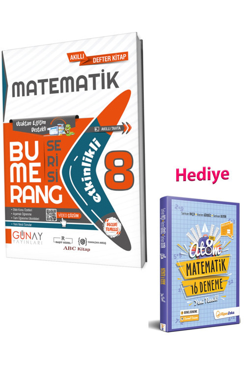 8.Sınıf Bumerang Etkinlikli Matematik Ve Hiperzeka Matematik Deneme (2 Kitap)