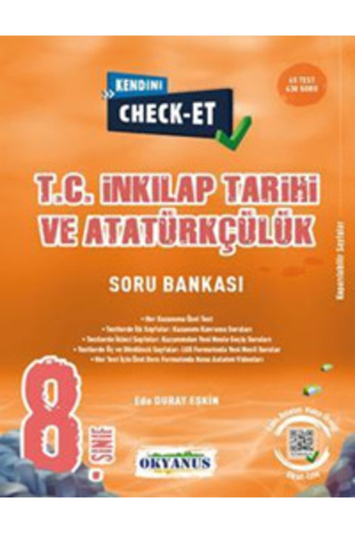 8. Sınıf T.C Inkılap Tarihi Ve Atatürkçülük Soru Bankası Kendini Check Et 9786257434027