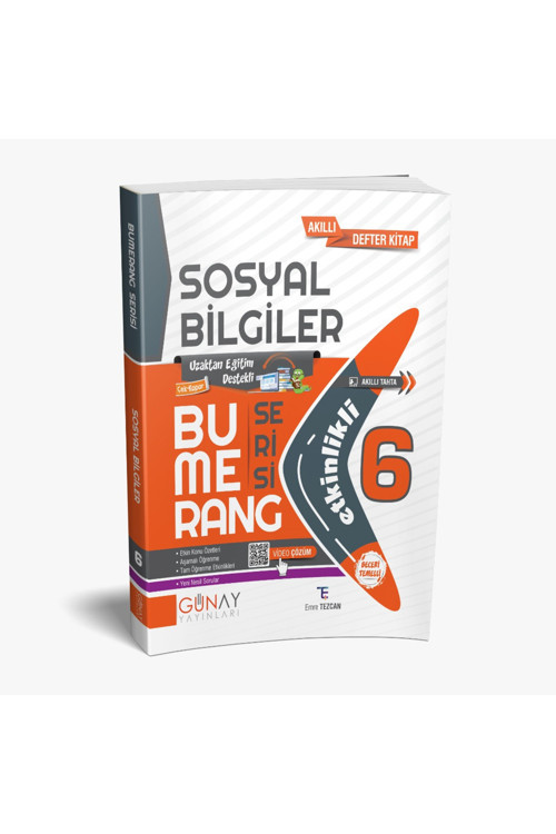 2024 6. Sınıf Sosyal Bilgiler Bumerang Etkinlikli Kitap Konu Anlatımlı Soru Bankası Güncel
