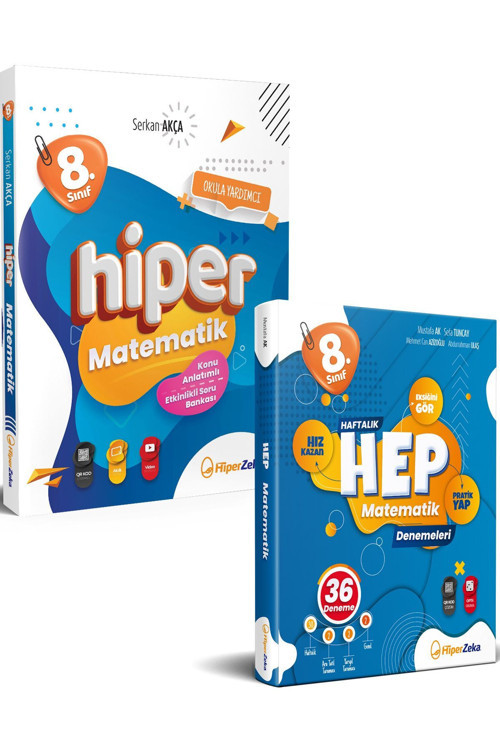 8.Sınıf Matematik Konu Anlatımlı & Etkinlikli Soru Bankası Ve Haftalık Hep Matematik 36 Deneme