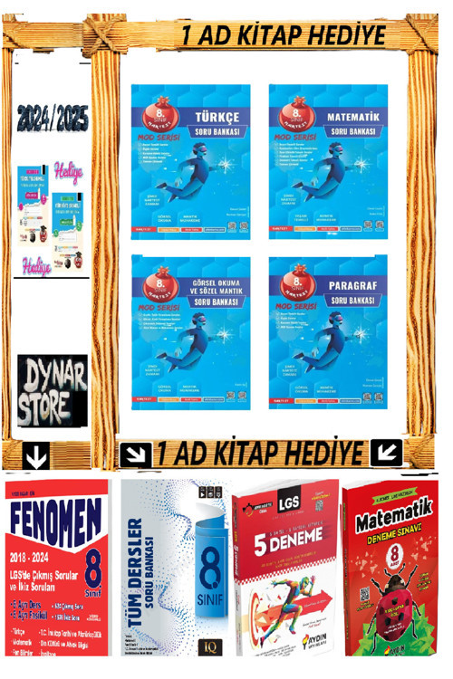 Nartest 8. Sınıf Yeni Nesil Türkçe-Paragraf- Matematik- Fen Bilgisi Mod Soru Bankası (4Lü Set)