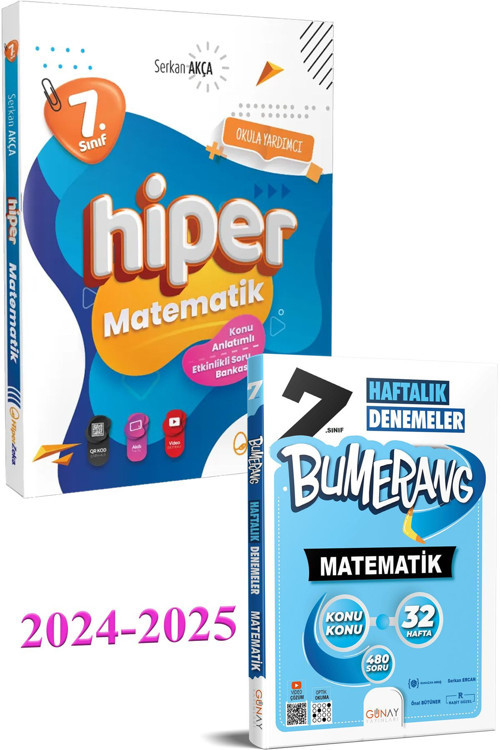 2025 7. Sınıf Hiper Matematik Konu Anlatımlı Soru Bankası (Bumerang 32 Hafta Matematik Denemeleri)
