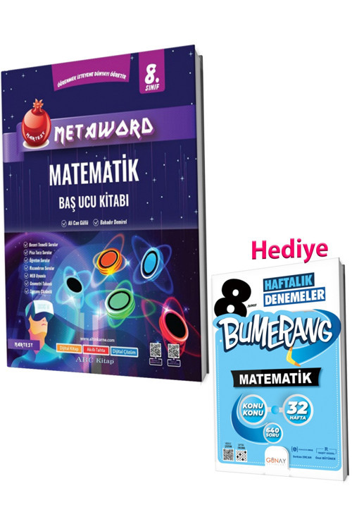 8.Sınıf Metaword Matematik Soru Bankası Ve Günay Matematik Deneme 2023 (2 Kitap)