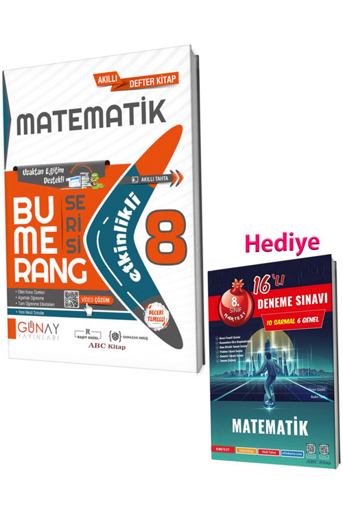 8.Sınıf Bumerang Etkinlikli Matematik Ve Nartest Mod Matematik Deneme 2023 (2 Kitap)