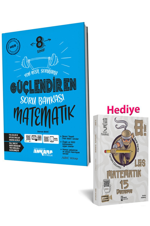 8. Sınıf Matematik Güçlendiren Soru Bankasıı Ve Isem Matematik Deneme 2023 (2 Kitap)