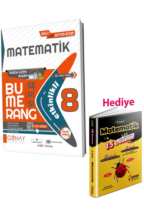 8.Sınıf Bumerang Etkinlikli Matematik Ve Aydın Matematik Deneme 2023 (2 Kitap)