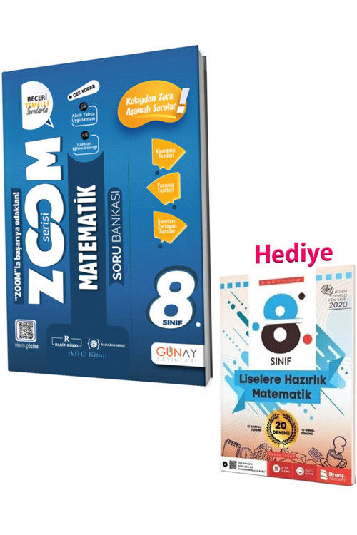 8.Sınıf Zoom Serisi Matematik Soru Bankası Ve Branş Akademi Matematik Deneme 2023 (2 Kitap)