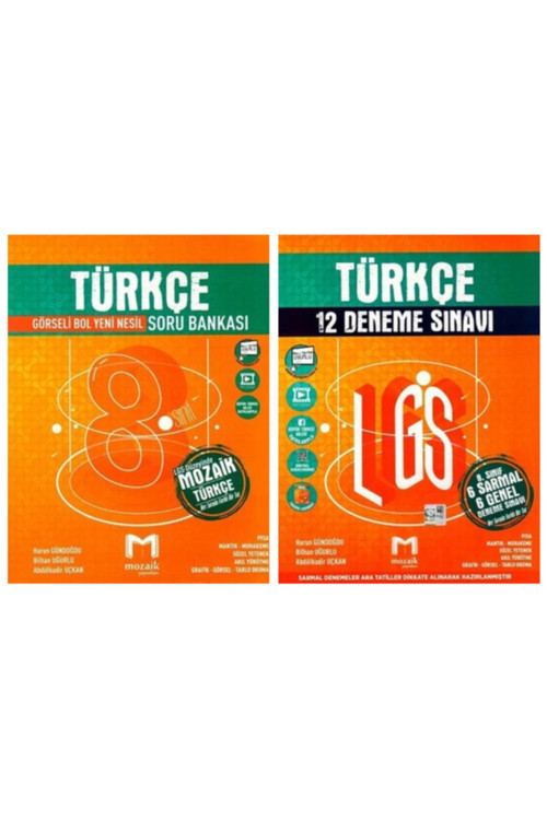 8. Sınıf Türkçe Soru Bankası & 8. Sınıf Türkçe 12 Deneme Seti
