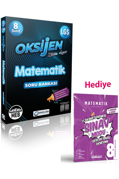 8. Sınıf Matematik Soru Bankası Ve Pruva Sınav Modu Matematik Deneme (2 Kitap)