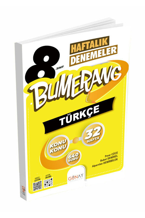 8.Sınıf Bumerang 32’Lik Haftalık Türkçe Denemeleri