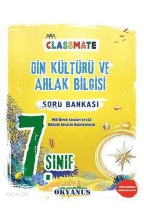 7. Sınıf Din Kültürü Ve Ahlak Bilgisi Classmate Soru Bankası Okyanus Y