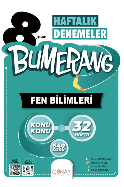 8.Sınıf Bumerang 32 Haftalık Fen Bilimleri Denemeleri
