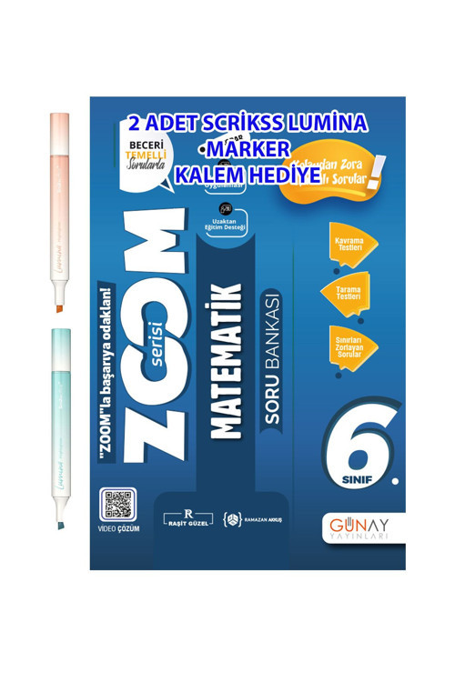Günay Yayınları 6.Sınıf Zoom Serisi Matematik Soru Bankası
