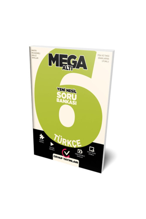 6. Sınıf Mega Türkçe Mega Altı Soru Bankası / Kolektif / Cevap Yayınları / 9786057452856