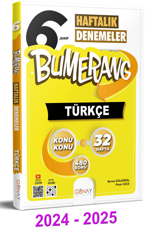 2024 2025 6.Sınıf Bumerang 32 Haftalık Türkçe Denemeleri