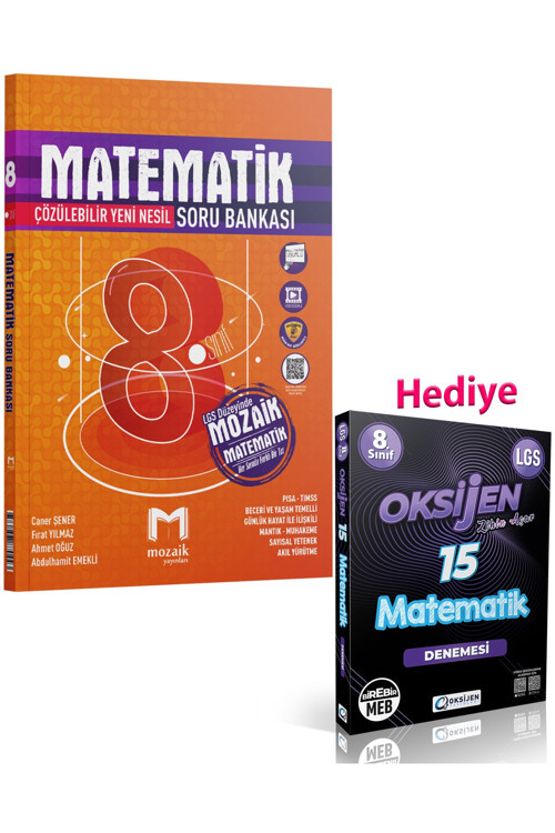 8. Sınıf Matematik Soru Bankası Ve Oksijen Matematik Deneme (2 Kitap)