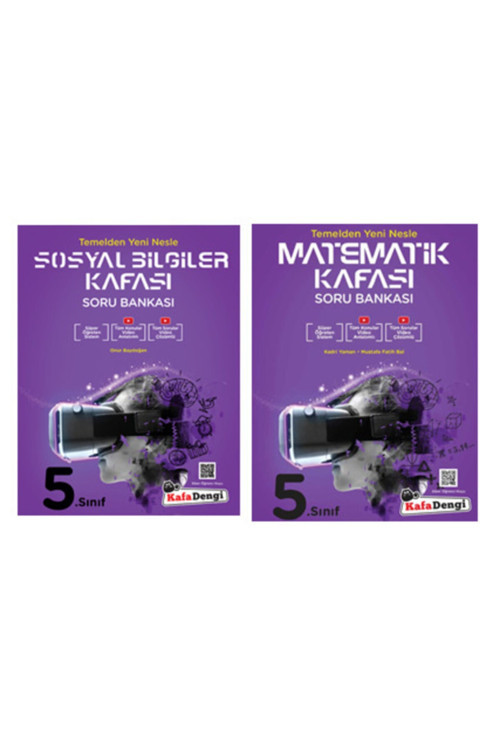 5.Sınıf Matematik Sosyal Bilgiler Soru Bankası Seti Kafadengi Yayınları