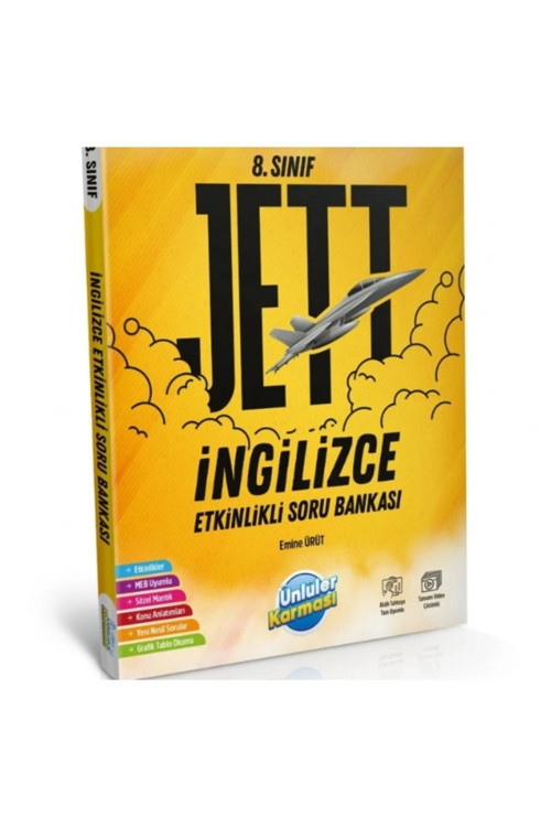 8. Sınıf Jett İngilizce Etkinlikli Soru Bankası / Emine Ürüt / Ünlüler Karması / 9786057457387