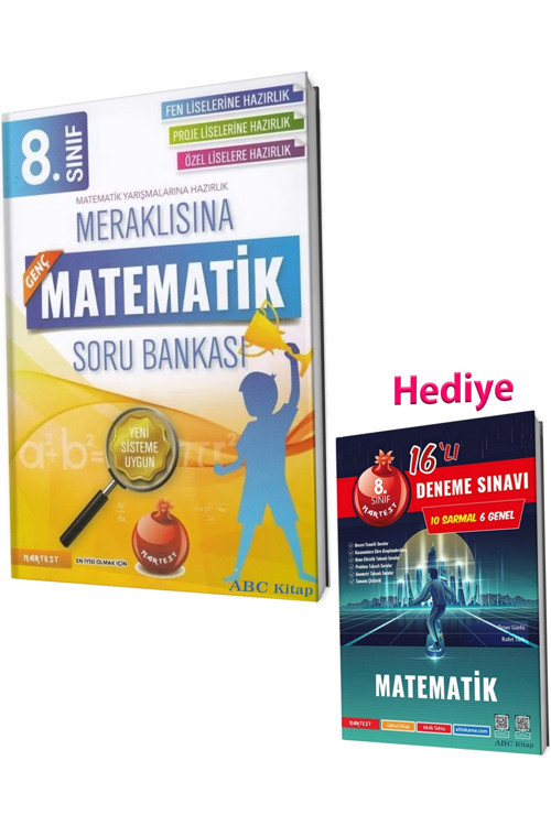 8. Sınıf Meraklısına Genç Matematik Soru Bankası Ve Nartest Mod Matematik Deneme (2 Kitap)