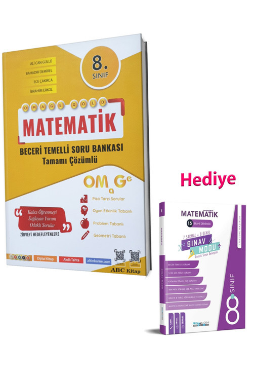 8. Sınıf Omage Gold Matematik Soru Bankası Ve Pruva Matematik Deneme (2 Kitap)