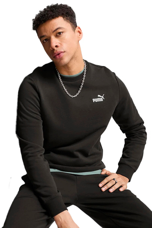 ESS Small No. 1 Logo Crew 68256401 Erkek Sweatshirt Siyah