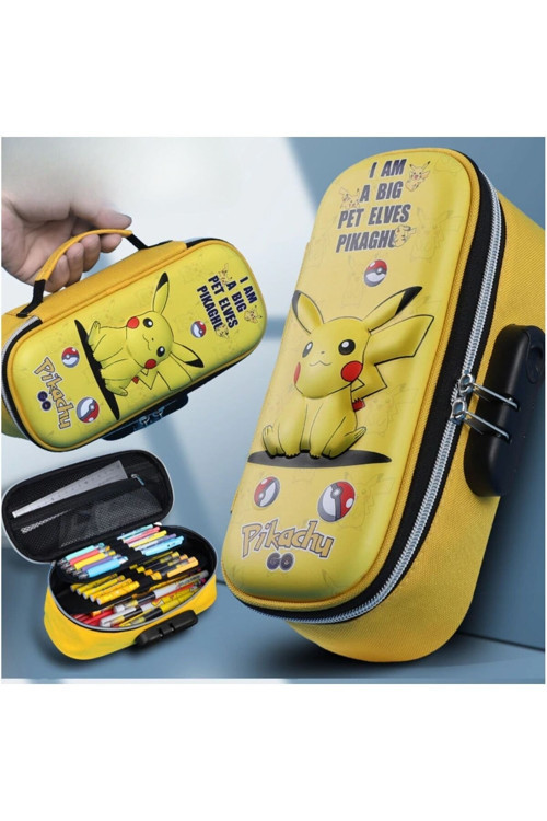 Pokemon Büyük Boy Kilitlenebilir Kalem Kutusu