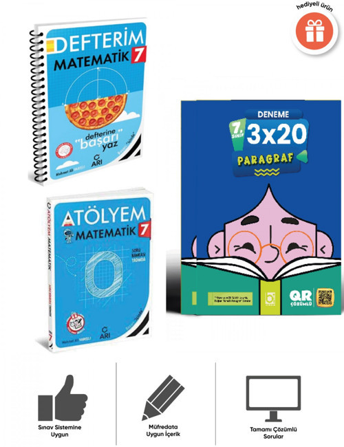 Arı 2027 7.Sınıf Matematik Defterim + Soru Bankası Ve Deneme Bigelio Yayıncılık