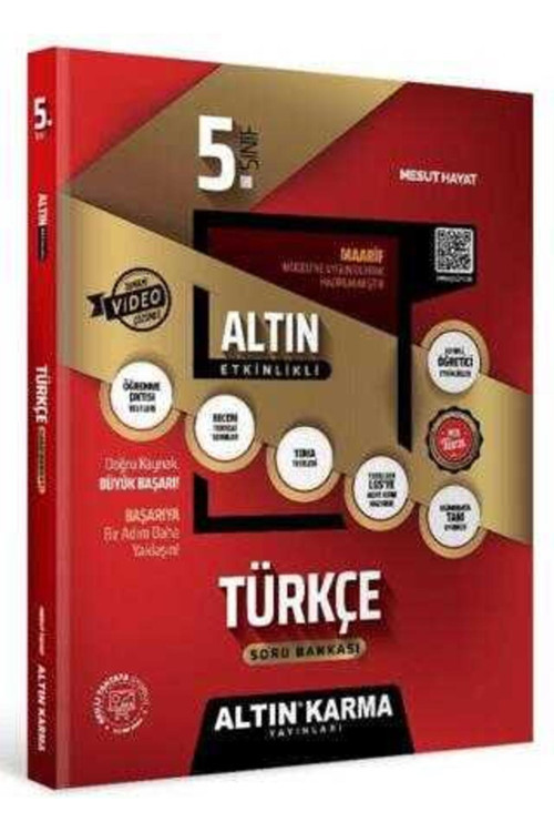 5.Sınıf Türkçe Altın Etkinlikli Kazanım Sb (Yazar: Mesut Hayat)