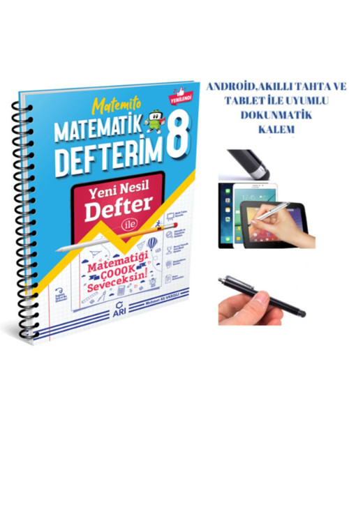 8. Sınıf Matemito Matematik Defterim+Dokunmatik Kalem