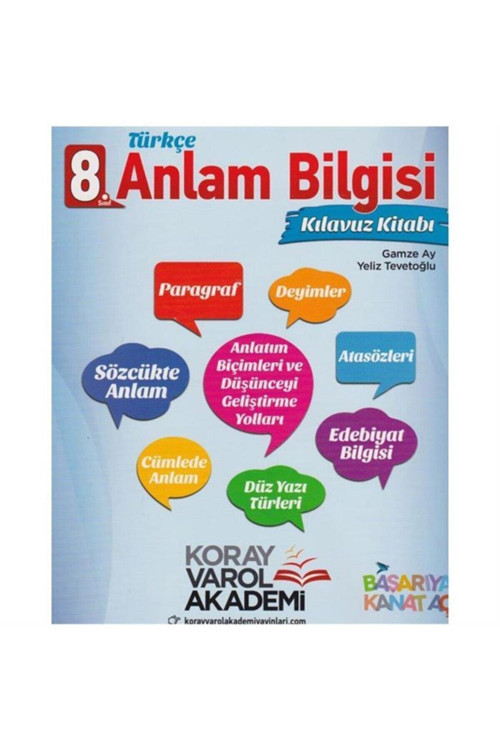 Koray Varol 8.Sınıf Türkçe Anlam Bilgisi Klavuz Kitabı