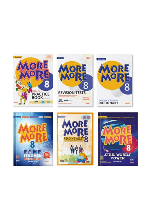8. Sınıf More And More Practice Book + Test Book + Reading Alley + Word Power Set 4 Kitap