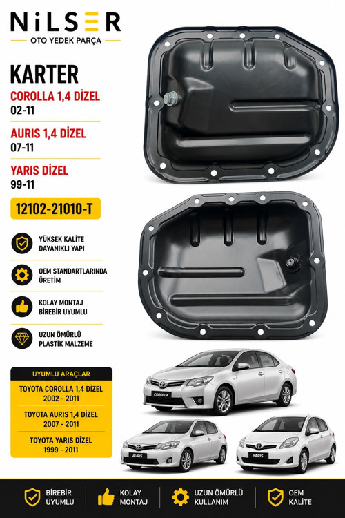 Toyota Corolla Karter 2002-2011 1.4 Dizel Yaris Auris Uyumlu