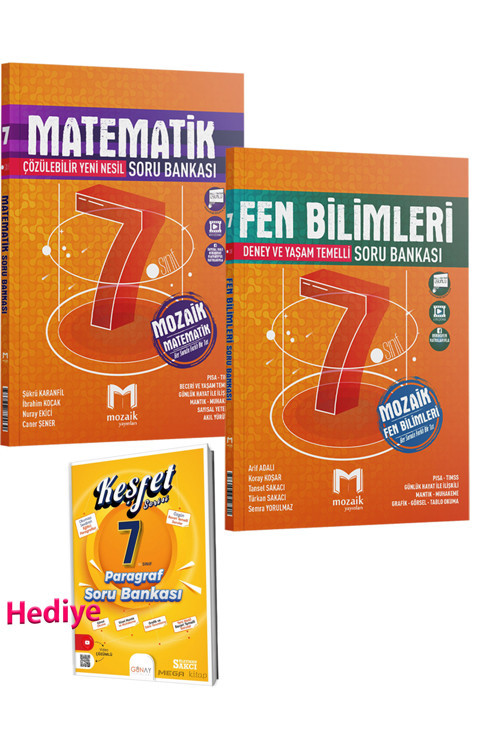 Mozaik 7. Sınıf Matematik Fen Bilimleri Soru Seti 2024