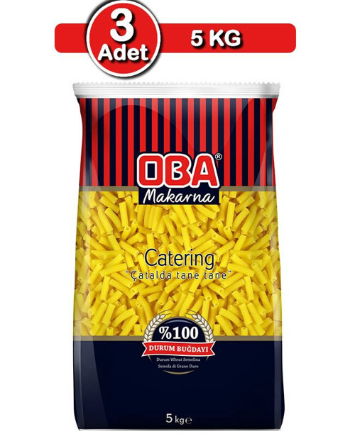 Kalın Kesme Makarna 5KG x 3 Adet | Toptan Ekonomik Paket