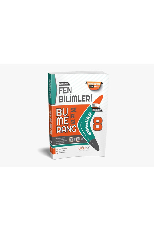 Günay Yayıncılık 8. Sınıf Fen Bilimleri Bumerang Etkinlikli Akıllı Kitap (Güncel Müfredat)
