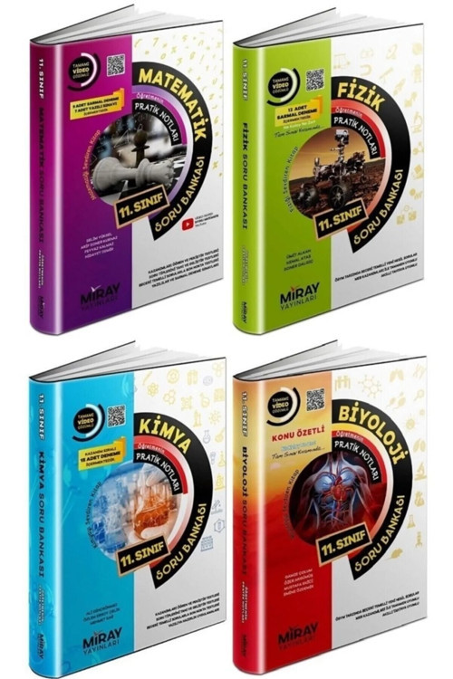 Miray 11. Sınıf Sayısal Soru Bankası 4 Kitap Set