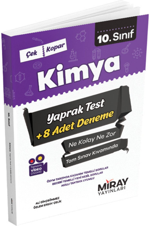 10. Sınıf Kimya Yaprak Testler / Kolektif / Miray Yayınları / 9786257833127
