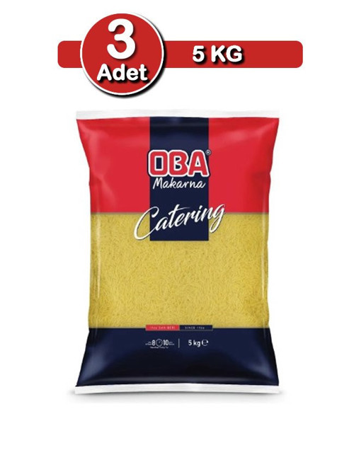 Tel Şehriye Makarna 5 Kg X 3 Adet | Uzun Süreli Stok Paketi