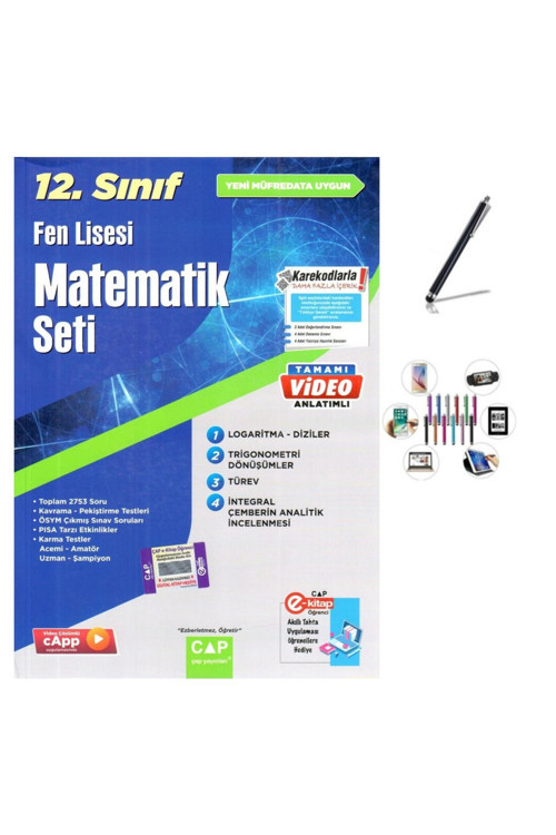 12. Sınıf Fen Lisesi Matematik Seti Güncel+Dokunmatik Kalem