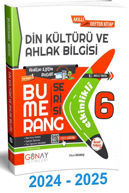 2024 2025 6.Sınıf Bumerang Etkinlikli Din Kültürü Ve Ahlak Bilgisi