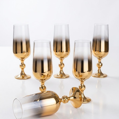 Titanyum Gold Kahve Yanı Su Bardak 180 cc