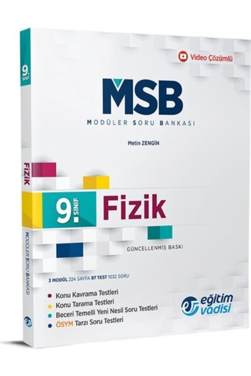 Eğitim Vadisi 9.Sınıf Msb Fizik Soru Bankası