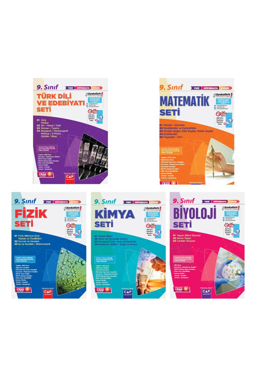 Çap 9. Sınıf Anadolu Edebiyat Matematik Fizik Kimya Biyoloji Seti