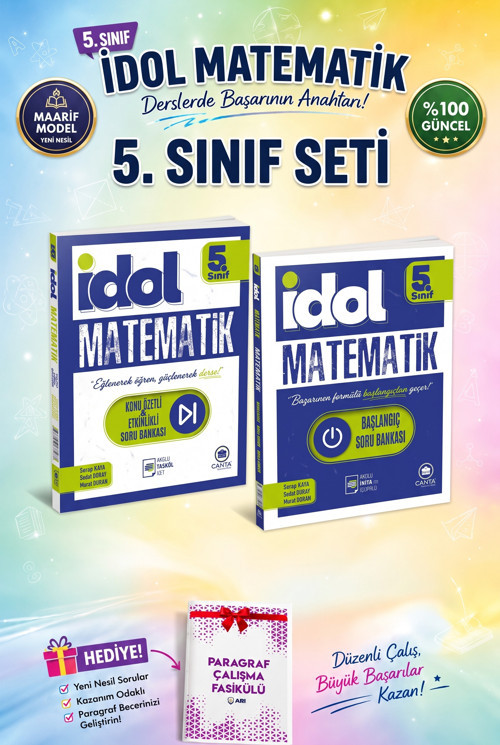 Çanta Yayınları 5. Sınıf İdol Matematik Fasikül ve Başlangıç Soru Bankası Seti