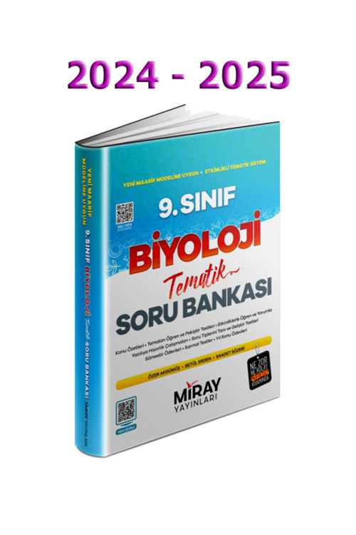 2024-2025 Miray 9. Sınıf Biyoloji Tematik Konu Özetli Soru Bankası