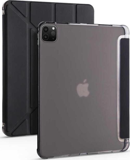Apple iPad Pro 12.9 2020 (4.Nesil) Kılıf Zore Tri Folding Kalem Bölmeli Standlı Kılıf