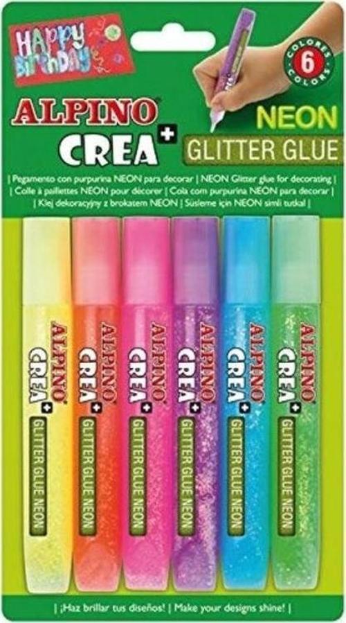Crea+ Glitter Glue NEON Simli Yapıştırıcı 6 Renk
