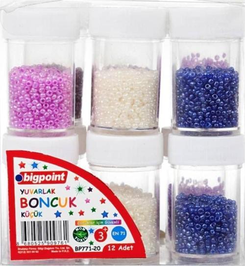 Yuvarlak Boncuklar (Küçük Boy) 12'li Paket